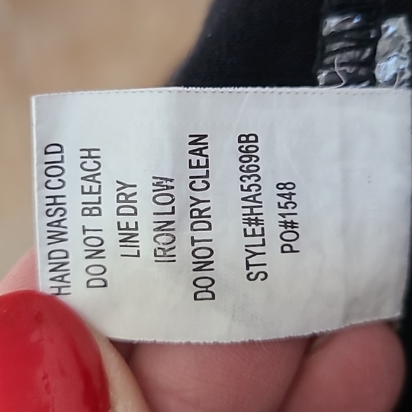 Altar'd State Flare Pants Size Small Black Pull On Elastic Waist Hand Painted - Picture 8 of 10